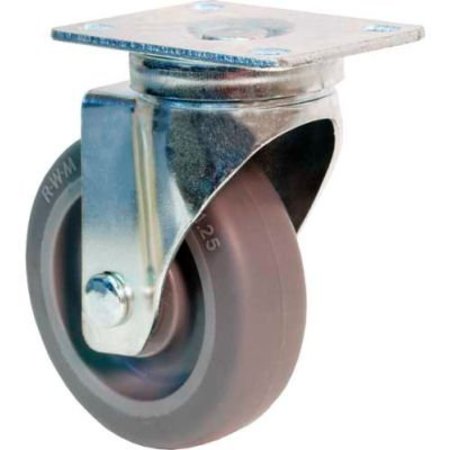 RWM CASTERS 27 Series VersaTrac 5in High-Temp Nylon Wheel Swivel Caster - 27-HNP-0512-S